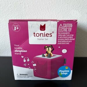 Toniebox Audio Player Starter Set Pink with Playtime Puppy Ages 3+- Sealed